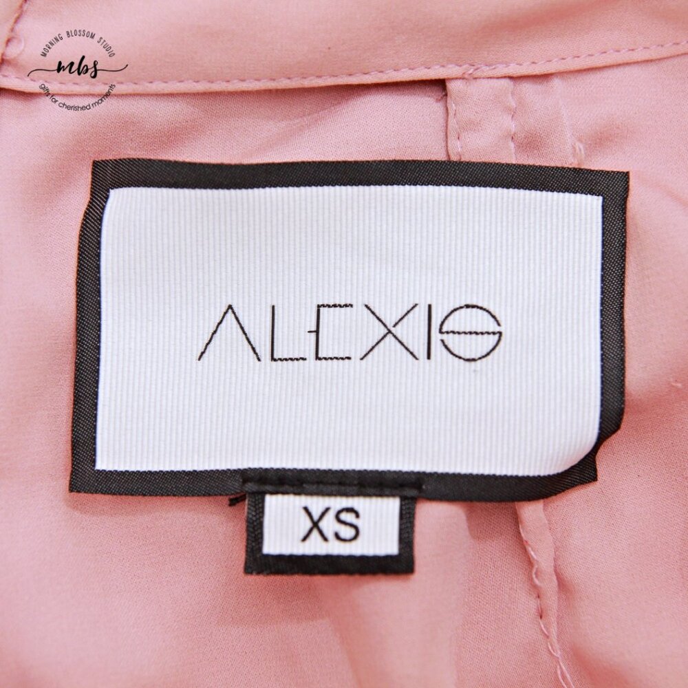 Alexis Lace Short Sleeve Cutout Lined Wide Leg Jumpsuit Raw Hems Pink Women XS - Picture 12 of 13